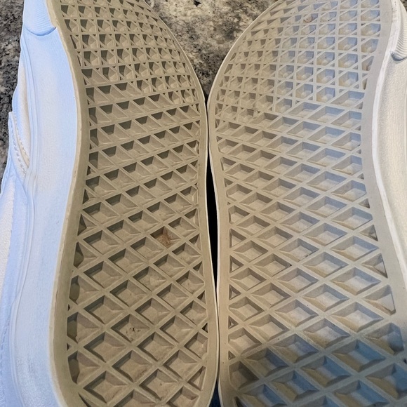 Vans Unisex White Slip Ons 8W 6M - Picture 5 of 10